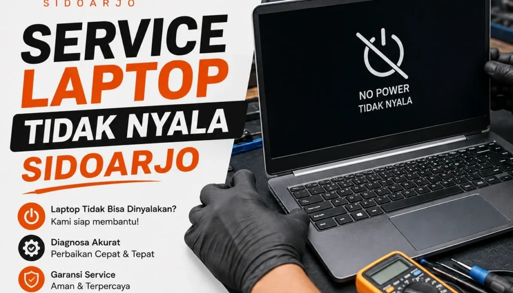 service-laptop-tidak-nyala-sidoarjo