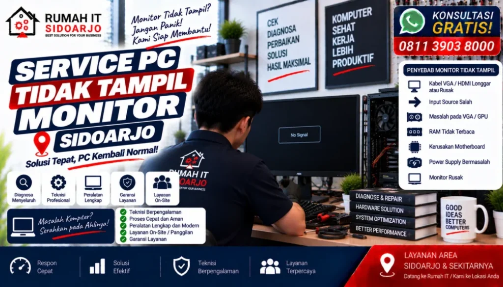 service-pc-tidak-tampil-monitor-sidoarjo